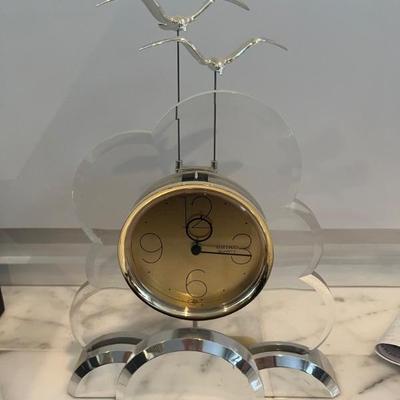 1983 Seiko Collector's Clock "The Clouds" Birds Flying Pendulum