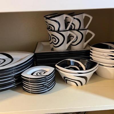 Urban Graffiti Spiral Hand Painted Dishes