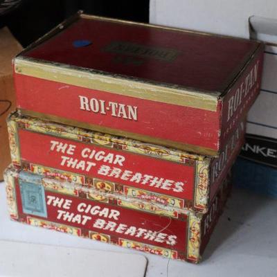 Vintage Roi-Tan cigar boxes