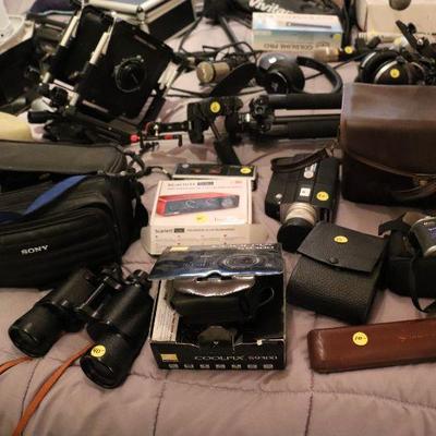 Cameras, binoculars, and photography accessories
