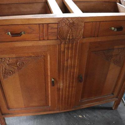 Antique oak and hardwood cabinets