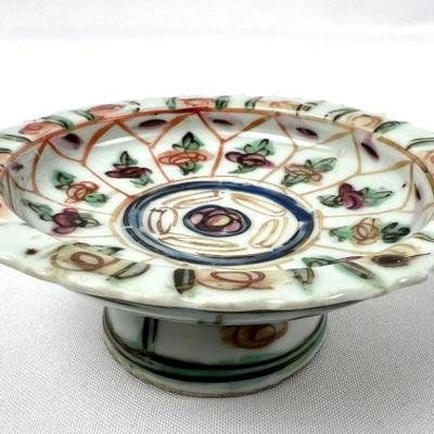 #16 â€¢ Small Antique Chinese/Korean/Thai Footed Porcelain Offering/Altar Dish/Tazza
