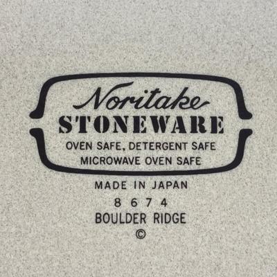 #41 â€¢ 4 Noritake Placesettings - Plate, Salad Plate, Bowl - Boulder Ridge Vintage Stoneware #8674
