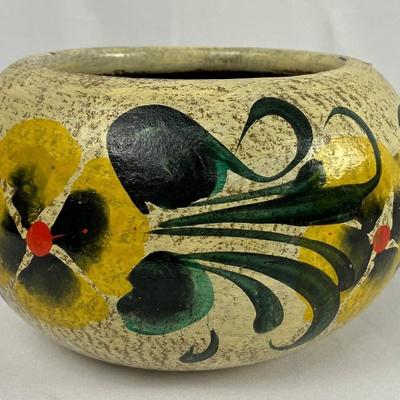 #9 â€¢ Vintage Mexican Terracotta Pot with Colorful Design
