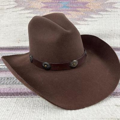 #17 â€¢ Brown Bailey's Tombstone Cowboy Hat size 7-1/8
