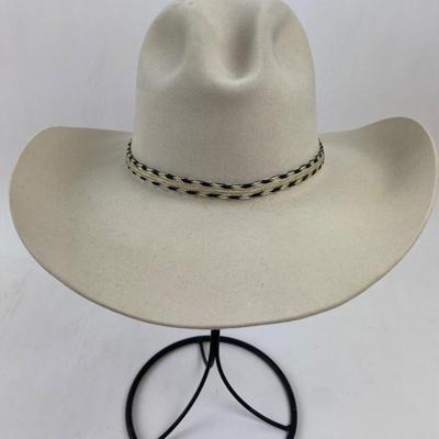 #58 â€¢ Az-Tex 7X Beaver Felt Cowboy Hat in Bone, with Sheplers Hat Stretcher
