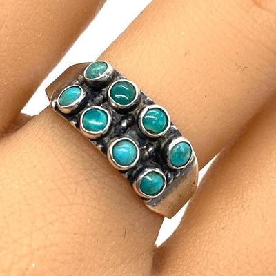 #30 â€¢ Sterling Silver Turquoise - Size 8 1/4

