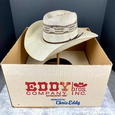 #67 â€¢ Texas Hat Co. Cowboy Hat Size 7-1/8 in Eddy Bros. Box
