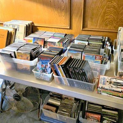record albums and plenty of DVD's and CD's