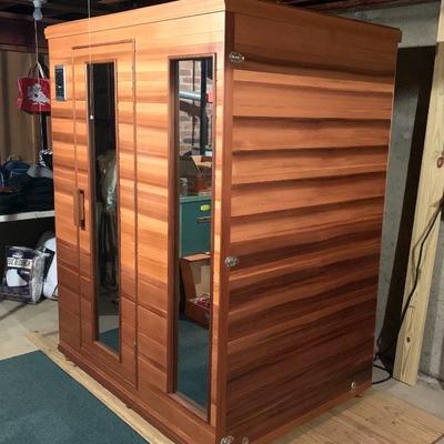 This Health Mate sauna is for two people and has never been used. It is as new. Snaps together w/ buckles and easy to move. No special...