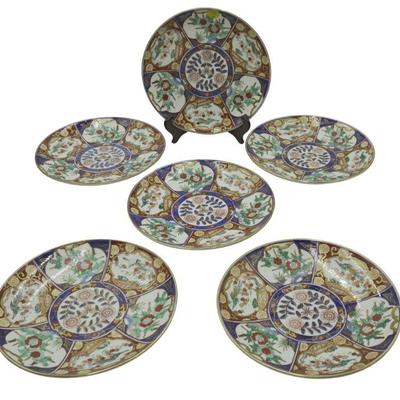 6 GOLD IMARI CHARGERS 11"