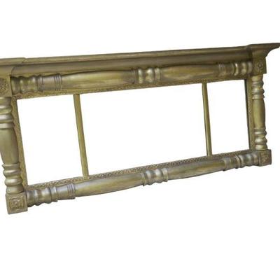 Late 19th Century Georgian Style Gilt Decorated Large Over Mantle Mirror. measures 69.5" long 6" deep and 30" high.