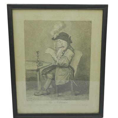 ANTIQUE HOGARTH ENGRAVING THE POLITICIAN