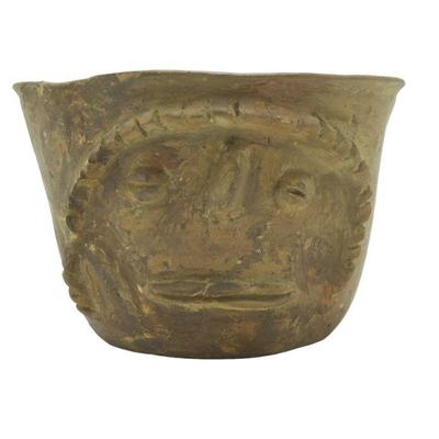 PRE-COLUMBIAN COLIMA HEAD POT
