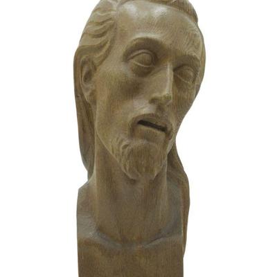 HANS HUGGLER-WYSS CARVED HEAD OF JESUS