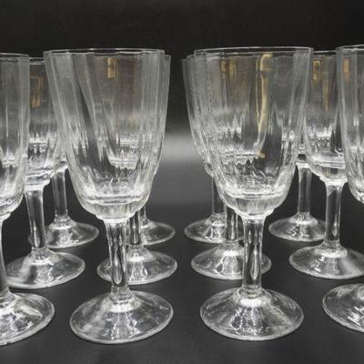 12 DANSK CRYSTAL URSULA RED WINE GLASSES