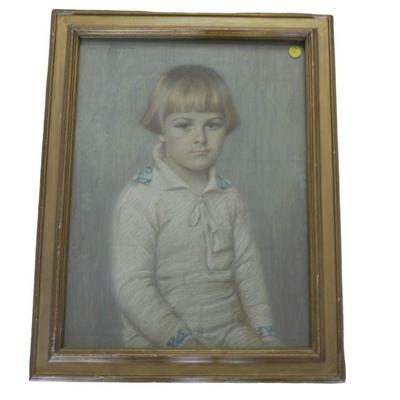 HARRY SOLON (1873-1958) 1926 PASTEL PORTRAIT