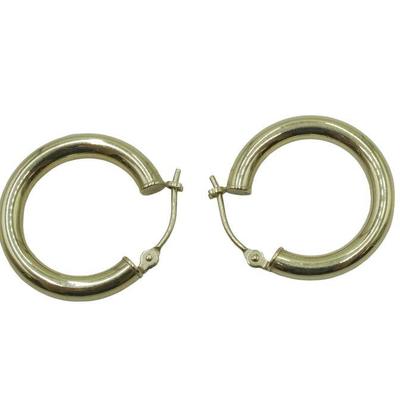 14K YELLOW GOLD HOOP EARRINGS