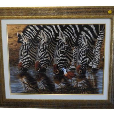 "The Lilly Trotter" by Andrew Bone, 2014. Giclee in color on canvas in beautiful custom frame. 