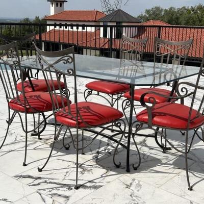 7-Piece Outdoor Patio Set: Table & 6 Chairs