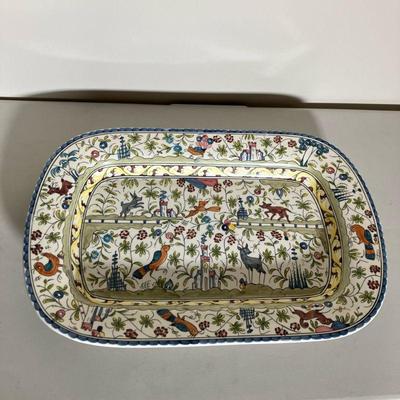 OCTAGONAL PORTUGAL PLATTER | â€œNazari-Portugal Handpainted For William Sonomaâ€. Great colors and design of birds, animals, flowers and...