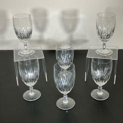 (6PC) WATERFORD WYNNEWOOD ICE TEA GLASSES | Six Waterford Ice Tea Glasses in the Wynnewood pattern. - h. 7 x dia. 3 in
