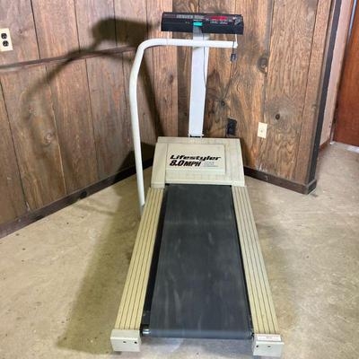 LIFESTYLER TREADMILL | Lifestyler Treadmill 8.0 MPH, Auto Incline, Cushion Deck, 1.25 HP DC. - l. 26 x w. 70 x h. 49 in
