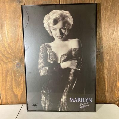 MARILYN MONROE BERNARD OF HOLLYWOOD | Vintage framed Bernard of Hollywood Marilyn Monroe Poster in black and white. - l. 24 x h. 36 in
