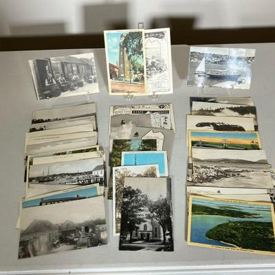 VINTAGE POSTCARDS MAINE, VA, MA & EUROPE | Over 100 Vintage Postcards from early to mid 20th C. Approximately 35 from Maine including...
