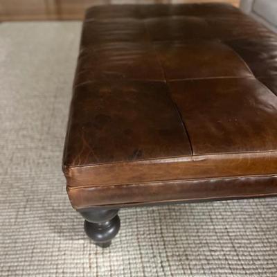 Leather coffee table is 58
