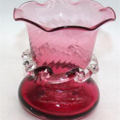 Lot 080   3 Bid(s)
Cranberry blown glass vase