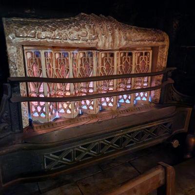Ceramic amd brass gas fireplace insert 