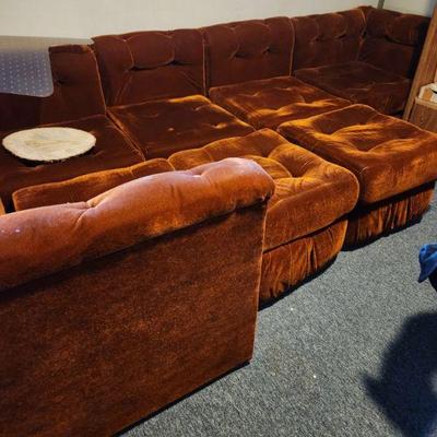 8 pc retro sofa sectional