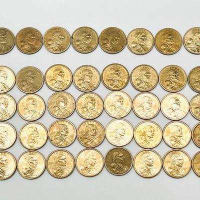 (40) Sacagawea Golden Dollar Coins 2000-D & 2000-P
