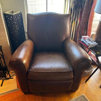 Restoration Hardware leather recliner 