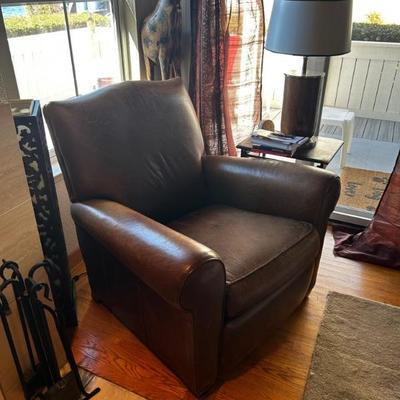 Restoration Hardware leather recliner 