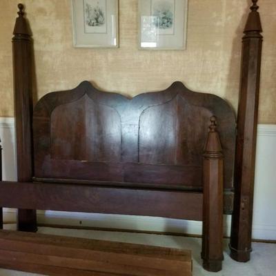 19th century full size Gothic bed