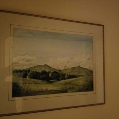 Landscape - watercolor, Peaks of Otter