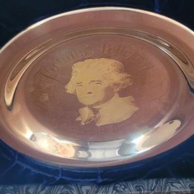 This. Jefferson sterling silver commemorative plate
