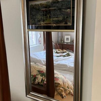 Hollins College reverse painted eglomise mirror