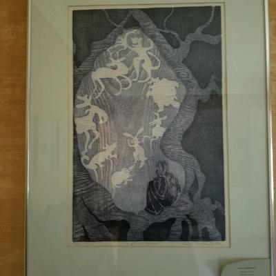 Lithograph, signed Marci McDonald - listed artist