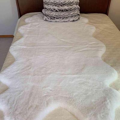 Cute Large white sheepskin rug