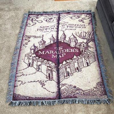 Harry Potter Marauder's Map Throw Blanket - 45 x 59