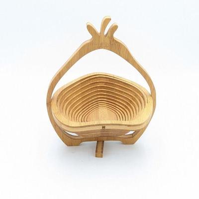  Harry & David Collapsible Wooden Pear Fruit Basket - 9.5 x 9.5 x 12.5h