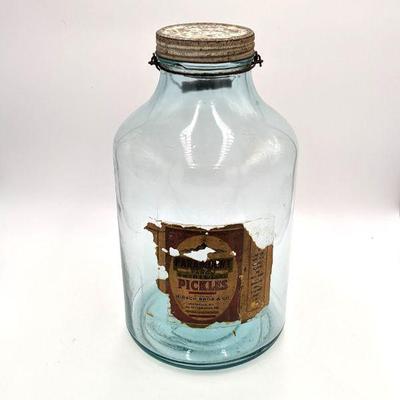 Giant Antique Pickle Jar - 10.5w x 19.5h