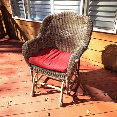 Outdoor Wicker Glider Chair 28w x 39d x 38h