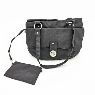 Black Baggallini Melbourne Satchel with Attached Coin Purse New With Tags - 13w x 4d x 9h