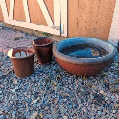 Terracotta Color Planters 7.5w x 8h and 18w x 8h