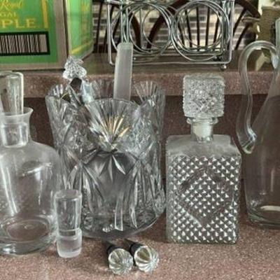 Decanters, Crystal Stoppers and Bar Tools