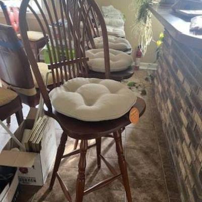4x Swivel Bar Stools 48" Tall